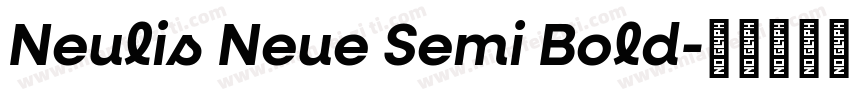 Neulis Neue Semi Bold字体转换